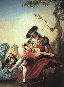 Ramon Bayeu Boy with Guitar oil on canvas